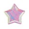 4th of July Iridescent Star Paper Dessert Plates Party Supplies - 8 Ct.